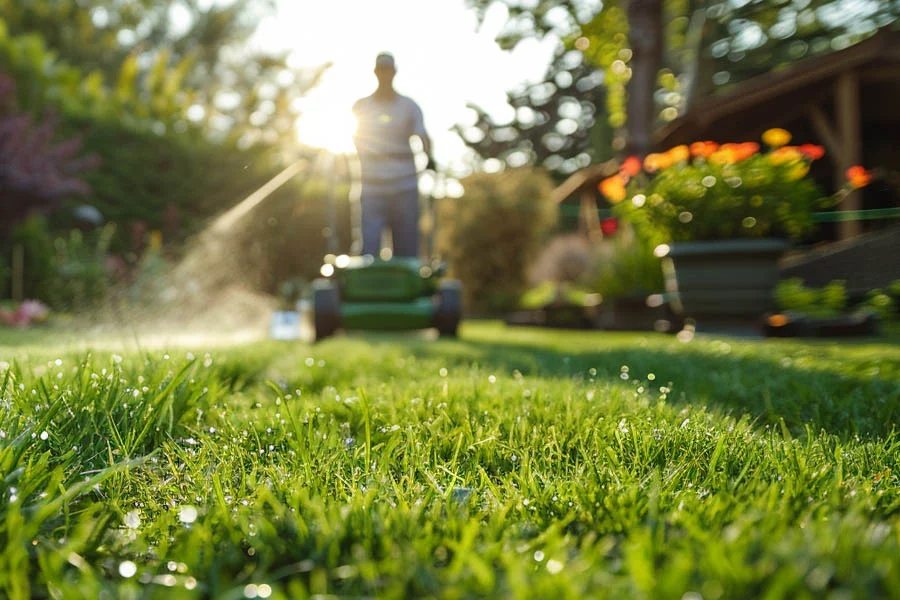 battery charged lawn mower